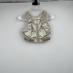 ENell Bra High Impact Sports Bra Front Closure 36DDD 38C 38D 40C Beige Workout